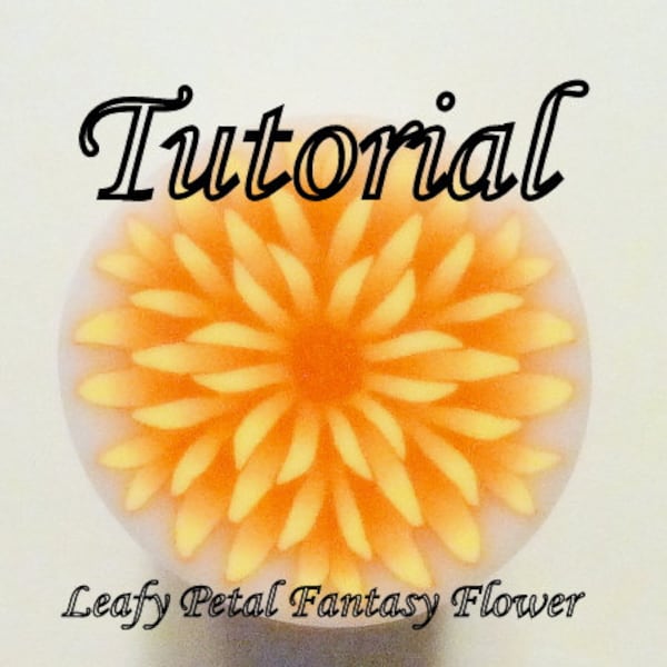 Polymer Clay Cane Tutorial - TUTORIAL - Leafy Petal Fantasy Flower Cane