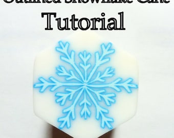 Snowflake Polymer Clay Cane Tutorial - TUTORIAL - Outlined / Ghost Snowflake Cane
