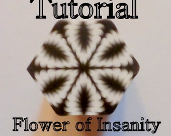 Polymer Clay Cane Tutorial - TUTORIAL - The Flower of Insanity