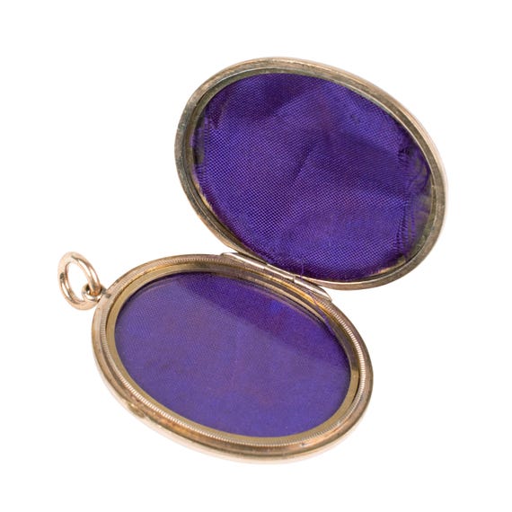 Victorian "In Memory Of" Mourning Painted Enamel … - image 3