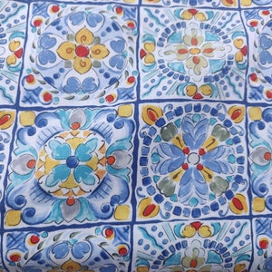 Mosaic Tiles Fabric, 100% Cotton fabric, Fabric by the Yard