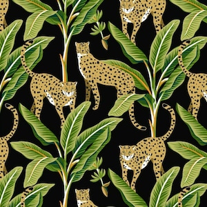 Cheetah Indoor/Outdoor Fabric, 100% Polyester, Leopard Fabric, Fabric by the Yard, Choose your Cut