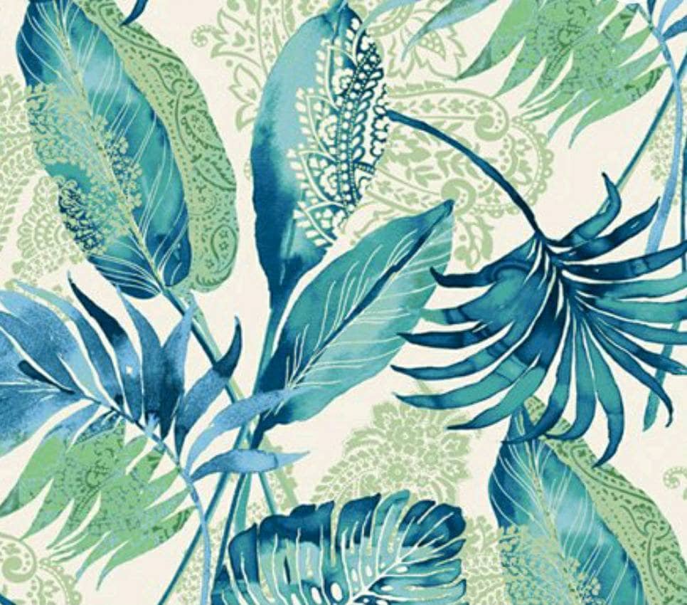 Palm Leaf Banana Leaf Indoor/Outdoor Fabric, 100% Polyester, Fabric by the Yard, Choose your Cut