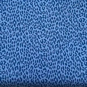 Blue Leopard Print Fabric, 100% Cotton fabric, Blue Cheetah Print Fabric, Fabric by the Yard, Choose Your Cut