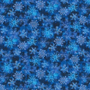 Snowflake Fabric, 100% Cotton, Fabric by the Yard, Choose your Cut