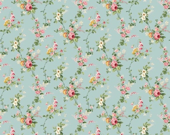 Roses and Vines Fabric, 100% Cotton, Fabric by the Yard, Choose your Cut