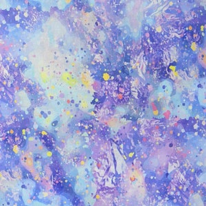 Pastel Paint Splatter Fabric, 100% Cotton, Fabric by the Yard