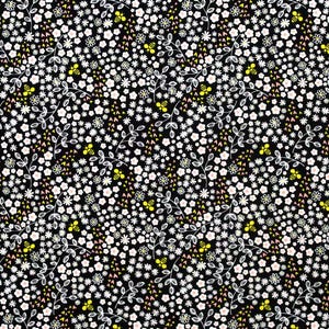 Flowers and Bees Fabric, 100% Cotton, Fabric by the Yard, Choose your Cut