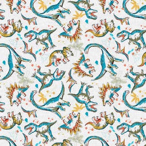Dinosaur Fabric, 100% Cotton, Dinosaur Jungle Fabric, Fabric by the Yard, Choose your Cut
