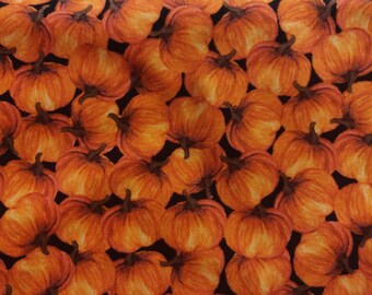 Tela de Calabaza, 100% Algodón, Tela de Otoño, Tela de Otoño, Tela de Halloween, Tela cortada a medida, Elige tu Corte
