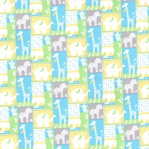 Colorful Animal Silhouette Fabric, 100% Cotton fabric, Fabric by the Yard, Choose Your Cut