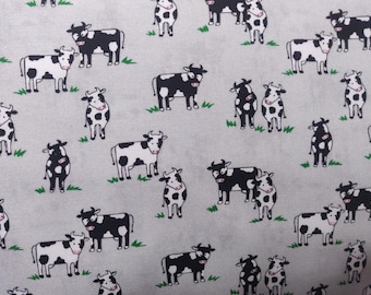 Cows Fabric, 100% Cotton fabric, Fabric by the Yard