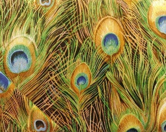 Tkanina Peacock Feather, 100% bawełna, Tkanina Peacock cięta na wymiar, Wybierz swój krój