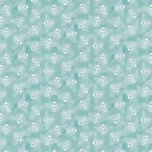 Bee Outlines Fabric, 100% Cotton, Fabric by the Yard, Choose your Cut