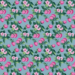 Strawberry Fabric, 100% Cotton, Fabric by the Yard, Choose your Cut