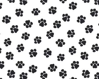 Paw Print Fabric, 100% Cotton, Fabric by the Yard, Choose your Cut