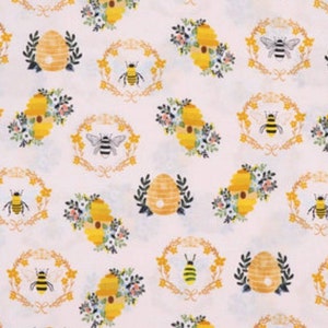Bee Hive Fabric, 100% Cotton fabric, Fabric by the Yard, Choose Your Cut