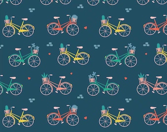 Bicycle Fabric, 100% Cotton, Fabric by the Yard, Choose your Cut