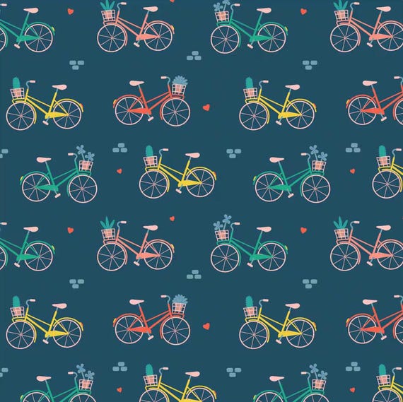 Fahrrad-Stoff, 100% Baumwolle, Meterware, Wählen Sie Ihren Schnitt