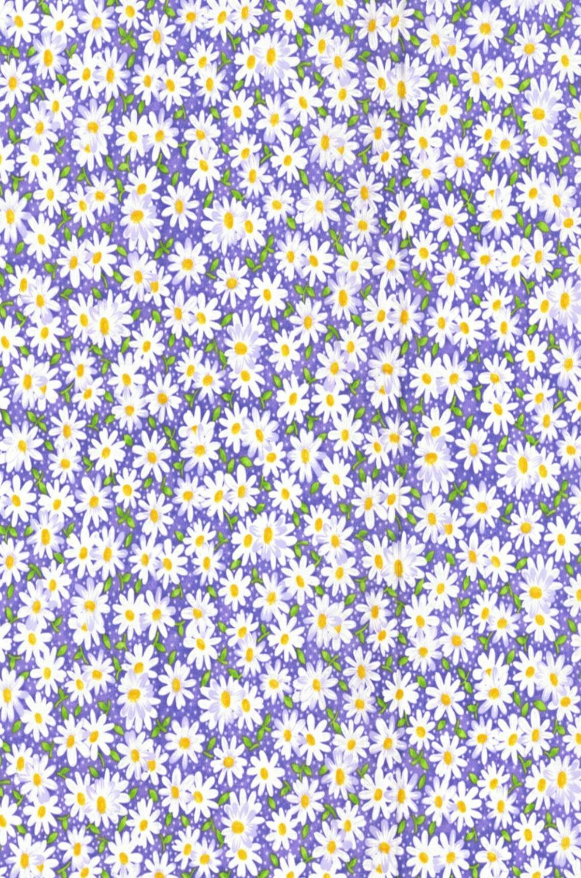 Daisies Fabric 100 Cotton Daisy Fabric Fabric by the Yard Etsy