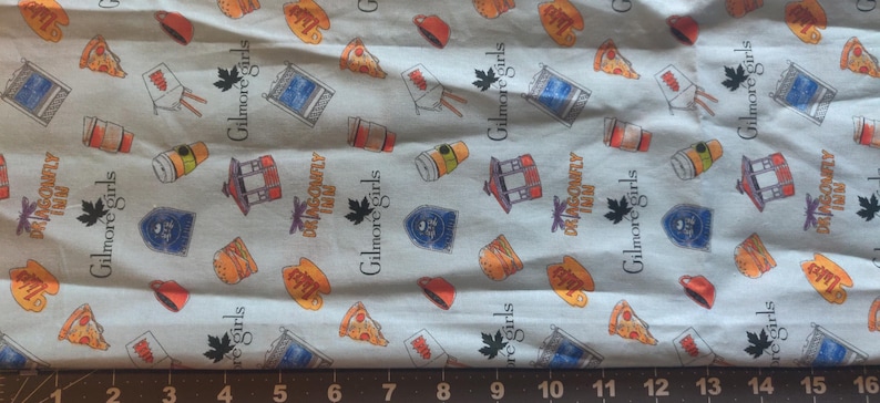 Gilmore Girls Licensed Fabric, 100% Cotton, Fabric by the Yard, Choose your Cut, quilting image 1