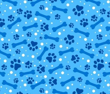 16 Quadrati Di Tessuto In Cotone Con Stampe A Tema Cane – Ossa E Zampe, Motivi Retrò Per Cucito Creativo E Fai Da Te (25x25 Cm)