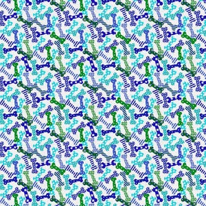 Geometric Pattern Dog Bones Fabric, 100% Cotton, Fabric by the Yard, Choose your Cut