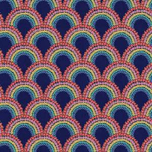 Rainbow Flowers Fabric, 100% Cotton, Fabric by the Yard, Choose your Cut