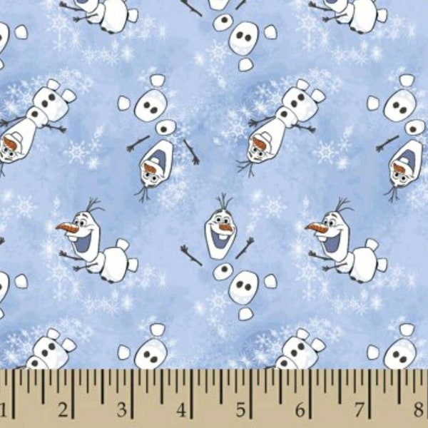 Frozen 2 Fabric, Olaf Fabric 100% Cotton, Fabric by the Yard, Choose your Cut