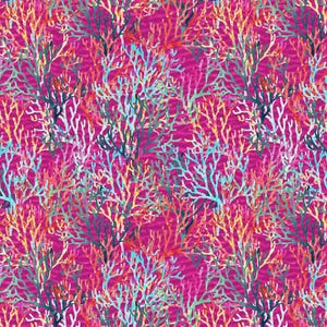 Coral Fabric, 100% Cotton, Fabric by the Yard, Choose your Cut