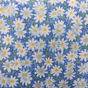 Daisies Fabric, 100% cotton, Daisy Fabric, Fabric by the yard, Choose your cut