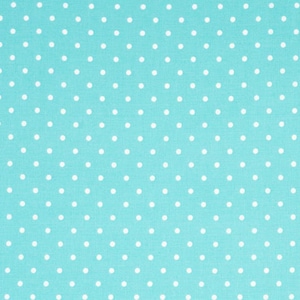 Blue and White Polka Dot Fabric, 100% Cotton, Fabric by the Yard, Choose your Cut