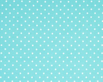 Blue and White Polka Dot Fabric, 100% Cotton, Fabric by the Yard, Choose your Cut