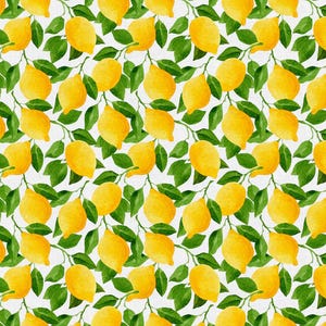 Lemon Fabric, 100% Cotton fabric, Fabric by the Yard