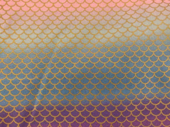 Pastel Mermaid Scales Quilting Cotton Fabric 100% Cotton BY THE YARD