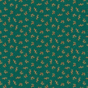Cute Reindeer Fabric, Children&#39;s Christmas Fabric 100% cotton, Fabric by the yard, Choose your cut.