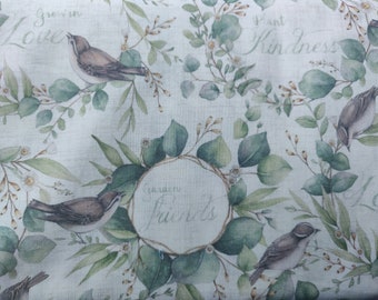 Inspirational Birds Fabric, 100% Cotton,  Fabric by the Yard, Choose your Cut