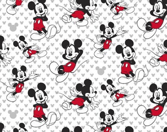 Micky Maus Stoff, 100% Baumwolle, Disney Stoff, Stoff-Bulk-Lager, wählen Sie Ihren Schnitt