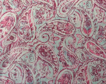 Paisley Fabric, 100% Cotton fabric, Fabric by the Yard