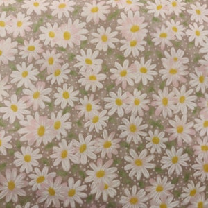 Daisies Fabric, 100% cotton, Daisy Fabric, Fabric by the yard, Choose your cut