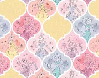Disney Princess Fabric, 100% Cotton, Fabric by the Yard, Choose your Cut, quilting
