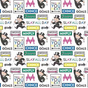 Monopoly Icons Fabric, 100% Cotton, Fabric by the Yard, Choose your Cut, quilting