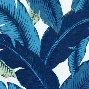 Tessuto per interni/esterni con foglie tropicali, 100% poliestere, tessuto tagliato su misura, scegli il tuo taglio