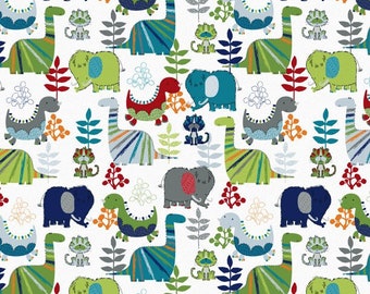 Dinosaurs Flannel Fabric, 100% Cotton, Fabric by the Yard, Choose your Cut