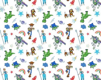 Toy Story-tyg, 100 % bomull, tyg per meter, välj snitt, quiltning