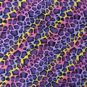 Rainbow Giraffe Fabric, 100% Cotton fabric, Fabric by the Yard