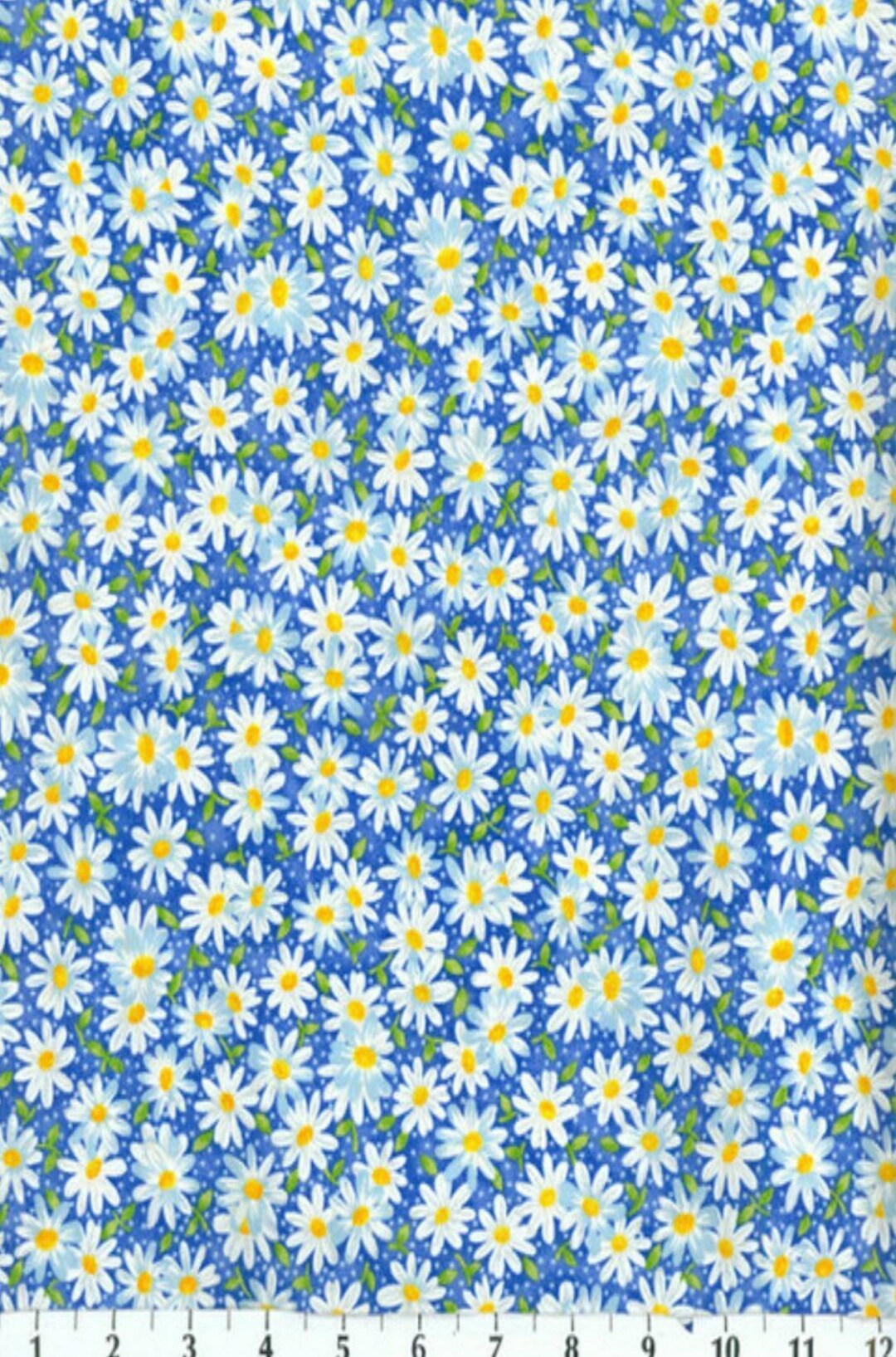 Daisies Fabric 100 Cotton Daisy Fabric Fabric by the Yard Etsy
