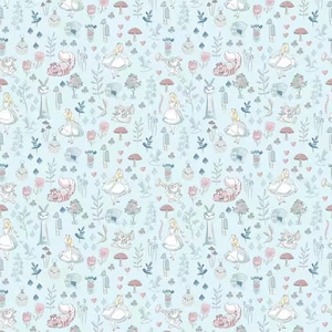 Alice in Wonderland Fabric, 100% Cotton, Fabric by the Yard, Choose your Cut, quilting