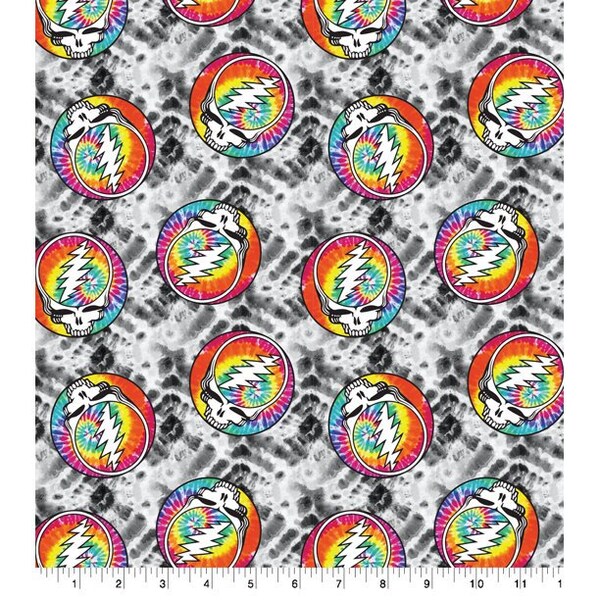 Grateful Dead Fabric, 100% Cotton, Fabric by the Yard, Choose your Cut