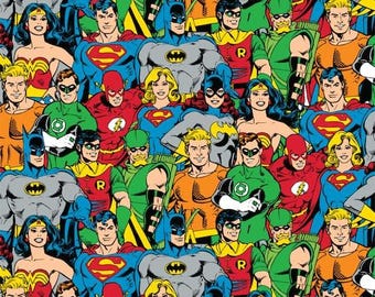 DC Comics Superhero Fabric, 100% Cotton, Fabric by the Yard, Choose your Cut, quilting